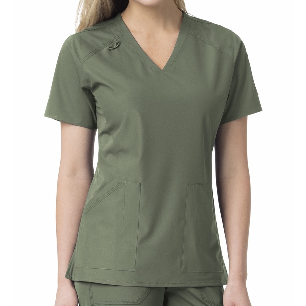Carhartt Olive Green V-Neck Scrub set